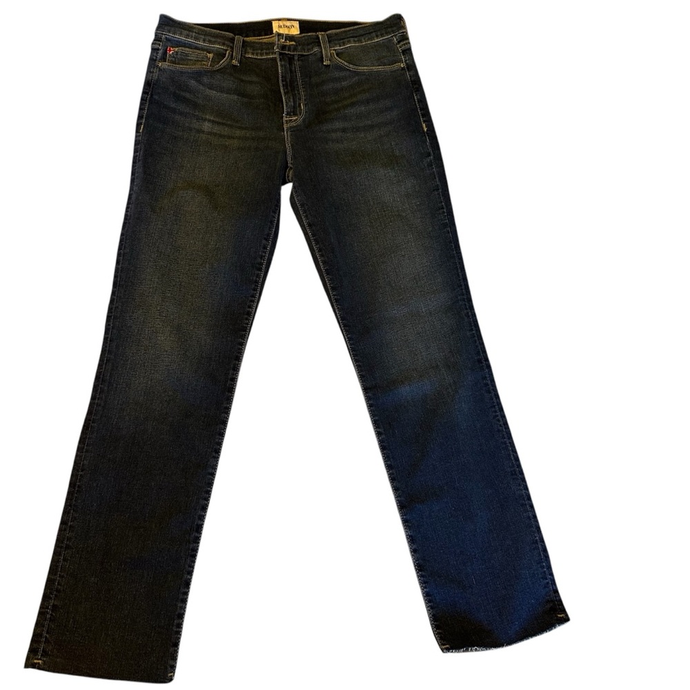 Hudson Natalie LEI Dark Wash Denim Skinny Raw Ankle Hem Jeans women’s size 28 - Picture 2 of 13